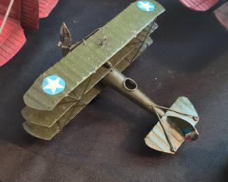Vintage Tinplate Triplane Model second image