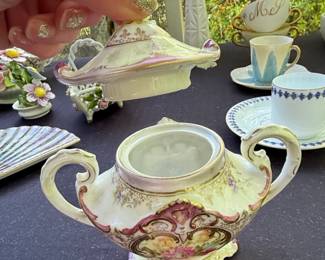 Antique R.S. Prussia Porcelain Sugar Bowl with Lid second image