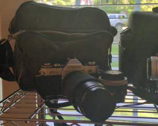 Canon AT mm SLR Camera with Vivitar mm Lens