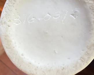 White Parian Ware Vase with Embossed Figures