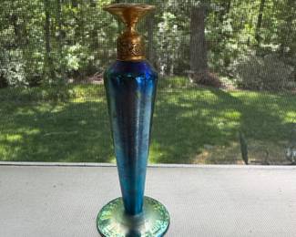 Art Glass Pedestal Vase Fenton Favrene second image
