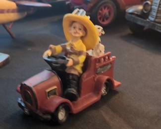 FisherPrice Little People Fireman with Dalmatian and Fire Truck Figurine