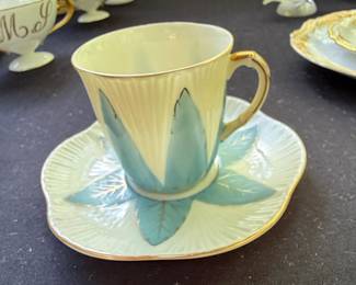 UCAGCO China Ivory Hand Painted Occupied Japan Teacup and Saucer