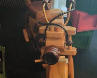 Handcrafted Wooden Motorcycle Model third image