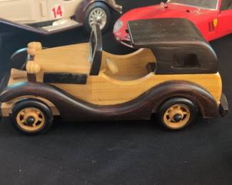 Vintage Wooden Toy Car second image