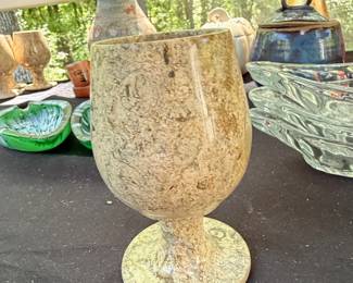 Set of Fossil Stone Goblets second image