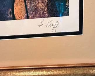 Linda Le Kinff Serigraph Print of Woman in Garden second image