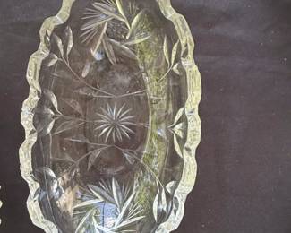 Indiana Glass Hobnail Deviled Egg Plate and Oval Bowl