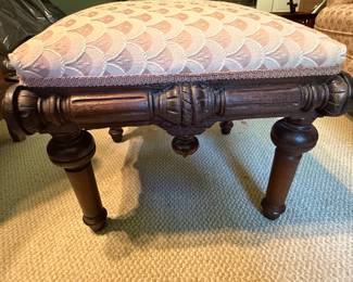 Wingback Armchair and Ottoman Set fourth image