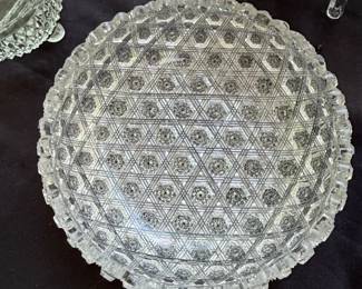 American Brilliant Cut Glass Punch Bowl with Stand second image