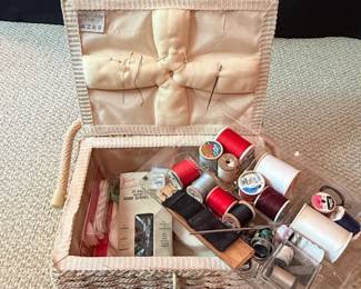 Vintage Azar Floral Tapestry Sewing Box second image