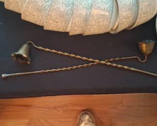 Vintage Brass Candle Snuffer Set