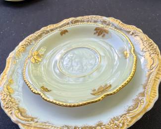 Roseleaf Sweetvale Ivory Porcelain Tea Cup and Saucer Set