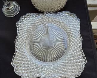 Westmoreland English Hobnail Clear Glass Compote Dish