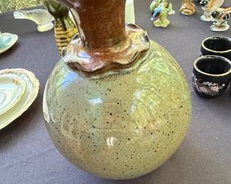 Stoneware Vase and Ceramic Cups