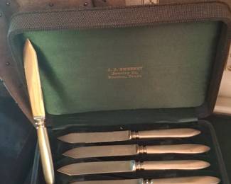 E. J. Sweeney Jewelry Co. Sterling Silver Butter Knives Set