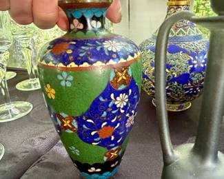 Vintage Chinese Cloisonn Vase second image