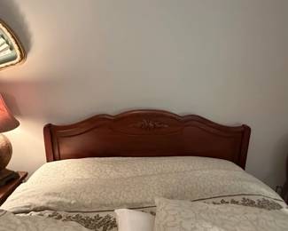 Vintage French Provincial Cherry Wood Bed Frame third image