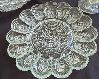 Indiana Glass Hobnail Deviled Egg Plate
