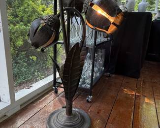 Vintage Art Nouveau Tulip Lamp third image