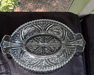 Anchor Hocking Stars and Bars Relish Dish