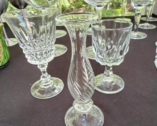 Crystal Twisted Stem Bud Vase