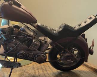 Scrap Metal Chopper Motorcycle Sculpture third image