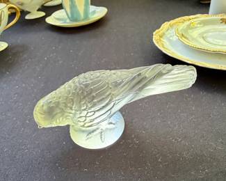 Ren Lalique Moineau Fier Frosted Glass Bird