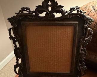 Ornate Victorian Style Cast Metal Picture Frame