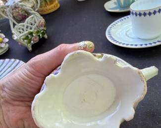 R.S. Prussia Porcelain Creamer with Floral Motif second image