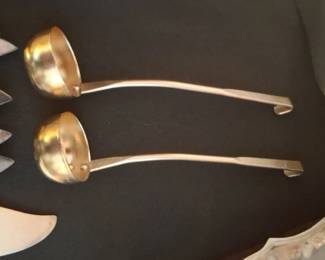 Set of Two Small Brass Ladles