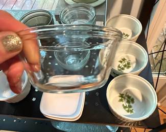 Anchor Hocking FireKing Jane Ray Pattern Custard Cups