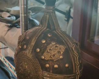 Antique Ottoman Islamic Flask or Canteen with St. George Motif third image