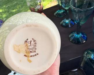 Lenox Crystal Vase with Gold Rim