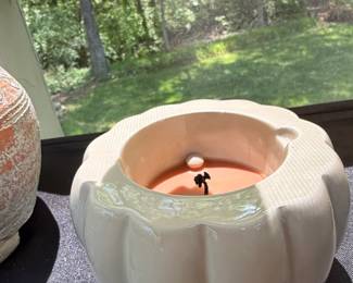 Harry Slatkin Ceramic Pumpkin Candle Holder second image