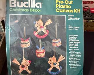 Bucilla Christmas Decor Rocking Horses and Drums Plastic Canvas Kit