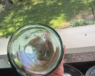 Cobalt Blue Glass Bud Vase with Circular Base