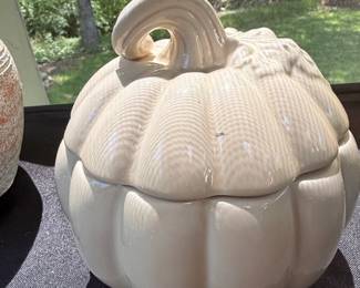 Harry Slatkin Ceramic Pumpkin Candle Holder