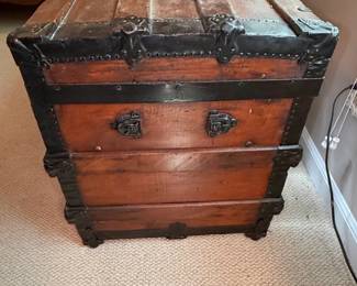 Antique Steamer Trunk third image