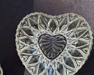 HeartShaped Cut Crystal Dish