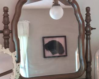 Davis Cabinet Company Lillian Russell Collection Walnut Dresser with Mirror second image