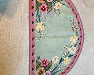 HalfMoon Floral Accent Rug Rose Nouveau II second image