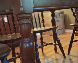 Porcelain Teacup and Saucer Set with Blue and Gold Trim third image