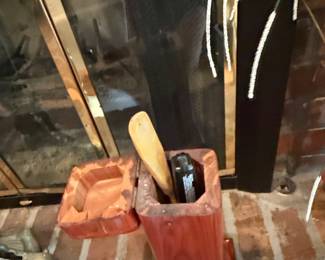 Wooden Fireplace Tool Holder Stand with Box second image