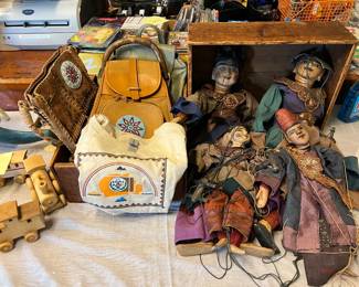Native American Bags and IndonesianPuppets