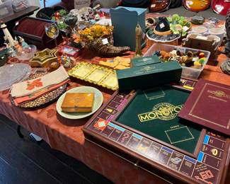 Franklin Mint Collector's Edition Monopoly wooden board game.