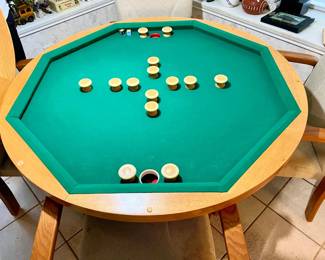 Game table with bumper pool top