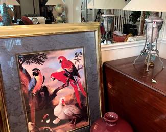 Burch KEEP  framed art and lamp