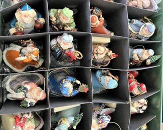 Thomas Kinkade Santa tree ornaments