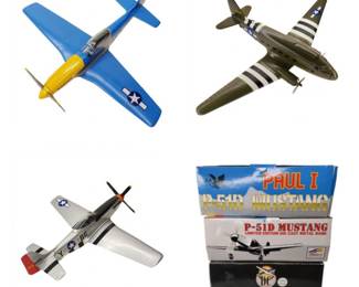 Lot of 3 Die-Cast Metal Airplane Coin Banks